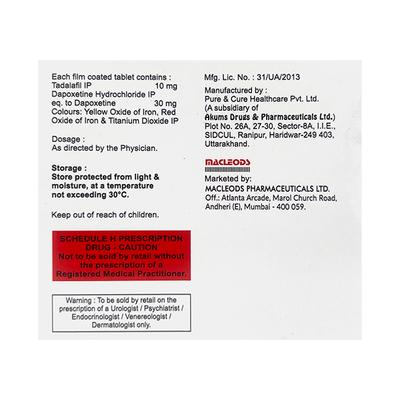 MEGALIS D Tablet 4's - Impotence/Erectile Dysfunction (Ed)