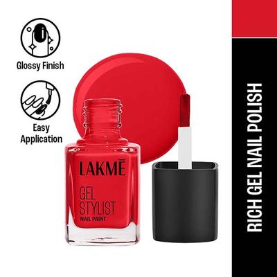 Lakme Absolute Gel Stylist Nail Color Tomato Tango 12 ml - Nail Care
