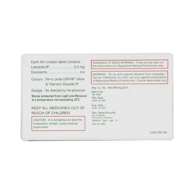 Letero 2.5mg Tablet 10'S - Cancer Oncology-Hor