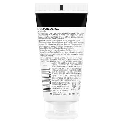 Pond's Pure Detox Pollution Clear with Activated Charcoal Facewash Clinically Proven Brightness 150gm - Face Washes