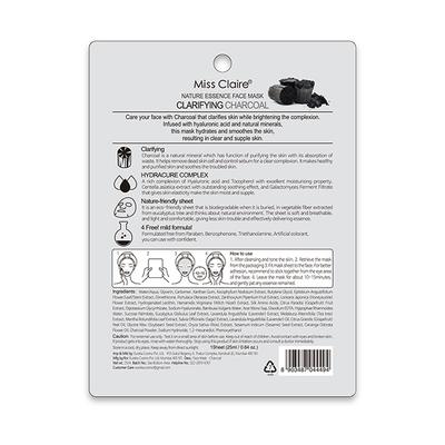 Miss Claire Nature Essence Face Mask - Charcoal 25 Ml - Masks & Peels