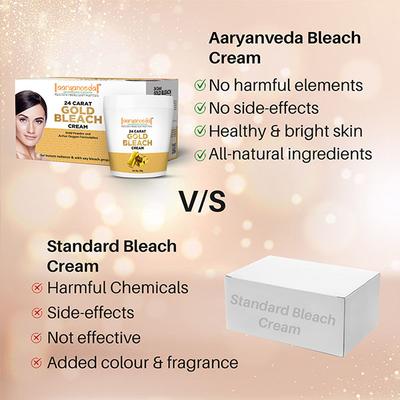 Aryanveda 24 Carat Gold Bleach Cream 250 gm - Face Bleach
