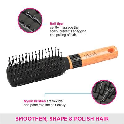 Vega Mini Flat Brush (R5 - FB) 67 gm - Hair Brushes