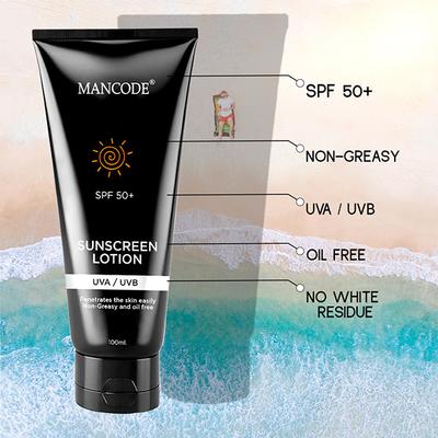 Mancode Spf 50+ Sunscreen Lotion 100 ml - Face Sunscreen