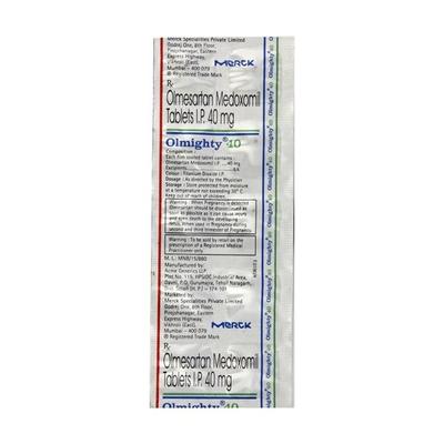 Olmighty 40mg Tablet 10'S - Hypertension-Ang