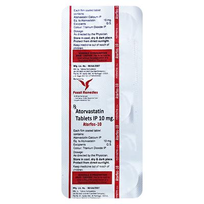 ATORFOS 10 Tablet 10's - High Cholesterol-Dys