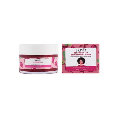 Skivia Beetroot Lip Brightening Scrub With Vitamin E & Shea Butter 12 gm - Lip Scrubs