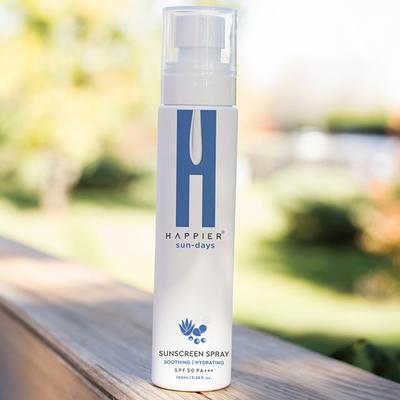 Happier Sunscreen Spray SPF 50 PA+++ Hydrating Sunscreen Spray for Face and Body Protection for All Skin Types 150 gm - Face Sunscreen