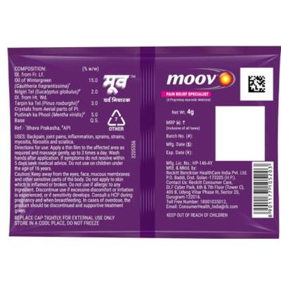 Moov Pain Relief Specialist Cream 4 gm - Gel/Cream