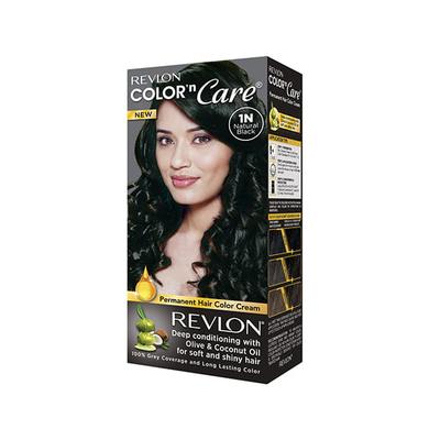 Revlon Color N Care Permanent Hair Color Cream- Natural Black 1N 40 Gm - Crème
