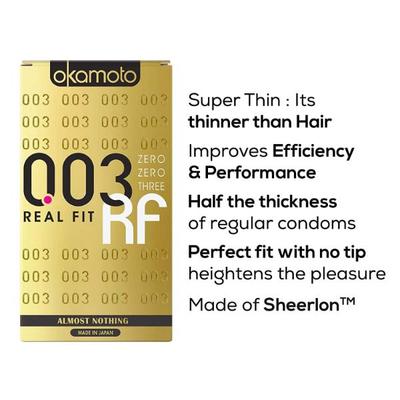 Okamoto 003 Real Fit Condoms 3's - Plain/Flavoured Condoms