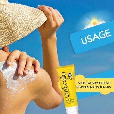 Keya Seth Aromatherapy Umbrella Sunscreen Solution SPF 60 UVB & PA+++ Raspberry Essential Oil 100ml - Body Sunscreen