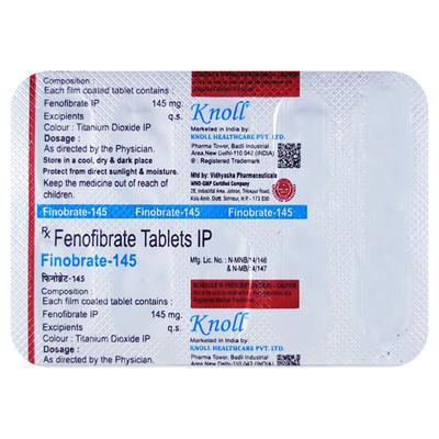 FINOBRATE 145 Tablet 10's - High Cholesterol-Dys