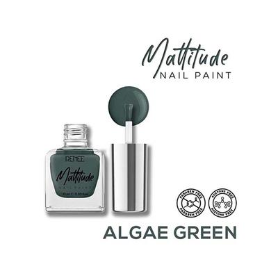 RENEE Mattitude Nail Paint - Algae Green 10 ml - Nail Polish