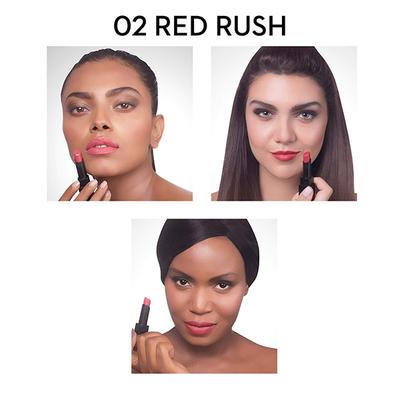 SUGAR Cosmetics Nothing Else Matter Longwear Lipstick - 02 Red Rush (Red with hints of pink orange) 3.2 gm - Lipsticks