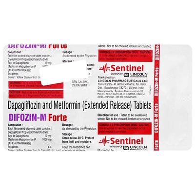 DIFOZIN M FORTE Tablet 10's - Diabetes-Ant