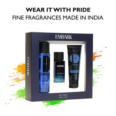 EMBARK Giftset - My Story For Him (30ml EDP + 150ml Deodorant + 100ml Shower gel) 280 ml - Men Perfumes (Edt/Edp)