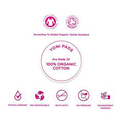 Yoni Organic Cotton Sanitary Pads -Medium 10's - Sanitary Napkins