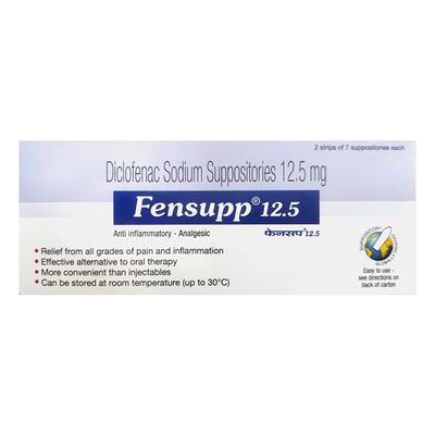 FENSUPP 12.5 Suppositories 7's - Pain relief-Nsa