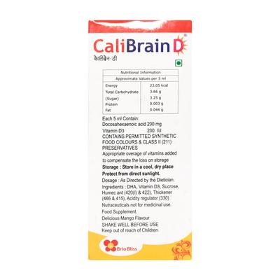 Calibrain D Delicious Mango Flavour suspension 200ml - Supplements-Sup