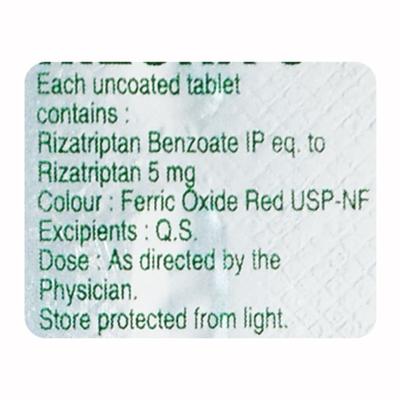 Rizora 5mg Tablet 4'S - Migraine