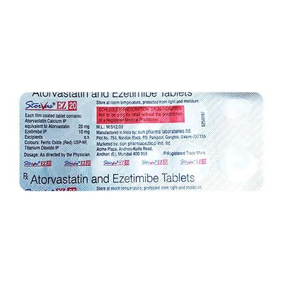 Storvas EZ 20mg Tablet 10'S - High Cholesterol-Dys