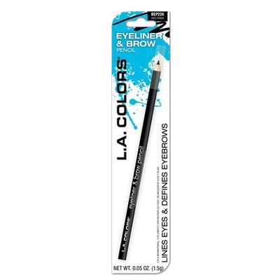 L.A. Colors Eyeliner & Brow Pencil- Very Black 1.5 gm - Eyeliners