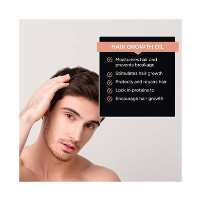 The Man Company Defence Theory Hair Growth Oil - Bhringraj & Basil Oil 90 ml - Hair Oils