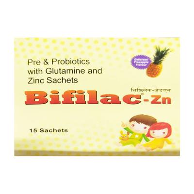 Bifilac ZN Delicious Pineapple Flavour 1gm Powder 15'S - Diarrhoea-Ant