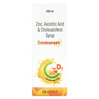 EMMUFAST ORANGE FLAVOUR Syrup 200ml - Supplements-Vam