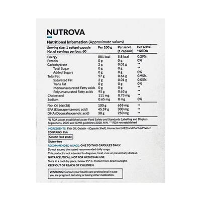 NUTROVA FISH OIL 84 Softgel 4X15's - Supplements-Sup