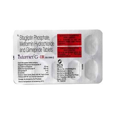 ISTAMET G IR 50/500/2 Tablet 10's - Diabetes-Ant