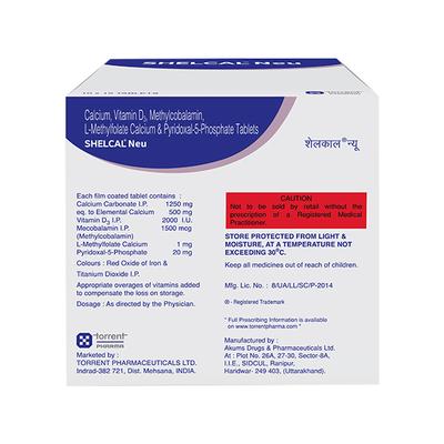 SHELCAL NEU Tablet 15's - Supplements-Cal