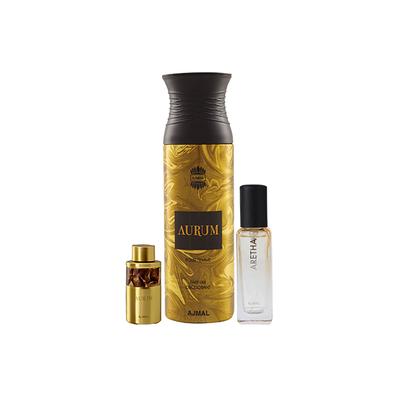Ajmal Aurum And Aurum Deo & Aretha EDP Pack of 3 20 ml - Women Perfumes (Edt/Edp)