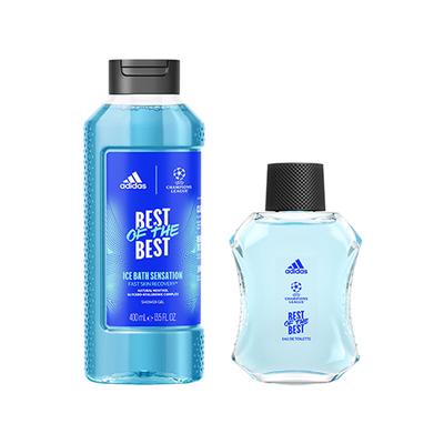 Adidas UEFA Best Of The Best Eau De Toilette 100ml + Ice Bath Sensation Shower Gel 400ml 2's - Men Deodorants/Roll-Ons