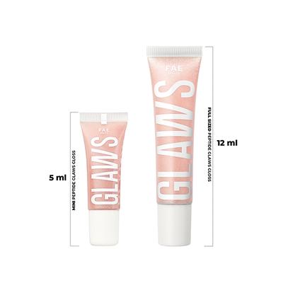 FAE Beauty Mini Peptide Lip Gloss Trio - Festive Edition, Shades - Stunning, Slaying, Popping 15 ml - Lip Glosses