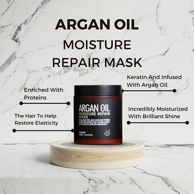 Beauty Garage Argan Oil Moisture Repair Mask 250 ml - Hair Masks & Packs