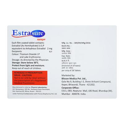ESTRASURE 2 Tablet 28's - Hormonal Therapy-Oes