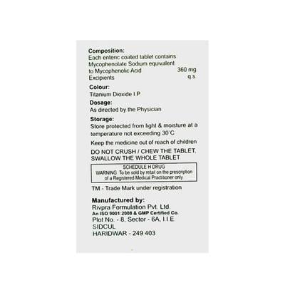 MY 360mg Tablet 10'S - Immune Suppression