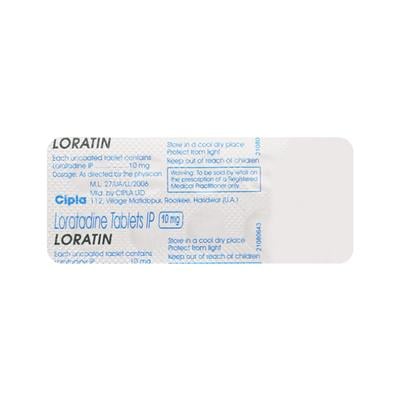Loratin 10mg Tablet 10'S - Allergies-Ant