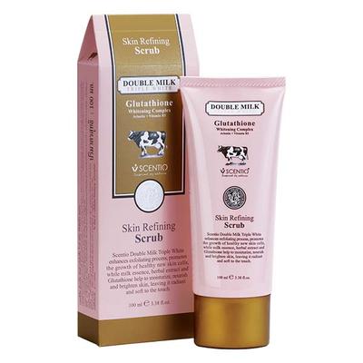 Scentio Double Milk Triple White Organic Skin Refining Scrub 100 ml - Scrubs & Exfoliants