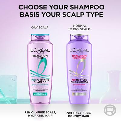 L'Oreal Paris Hyaluron Moisture 72H Moisture Filling Shampoo With Hyaluronic Acid 340 ml - Shampoos