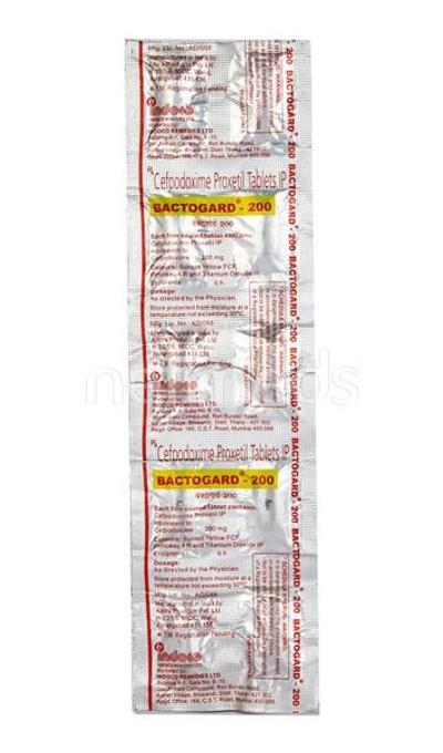 Bactogard 200mg Tablet 10'S - Bacterial Infections-Cep