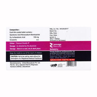 IBANDEOS 150 Tablet 1's - Osteoporosis-Age