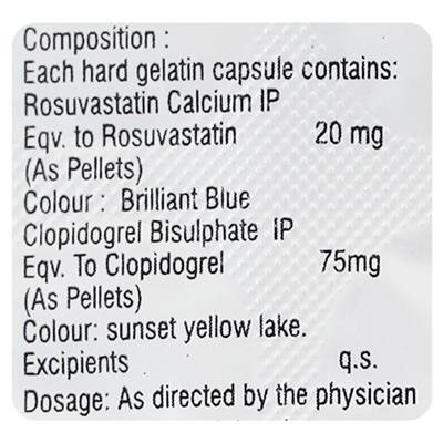 Rosumac CV 20mg Capsule 10'S - High Cholesterol-Dys