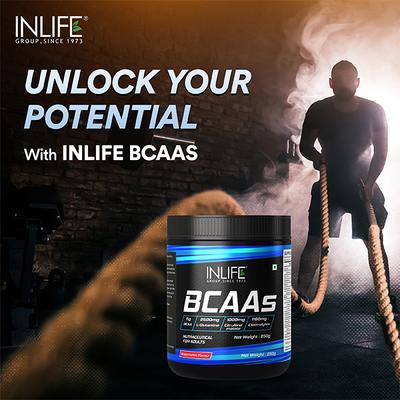 INLIFE BCAAS Powder - Watermelon Flavour 250 gm - Bcaa Supplements