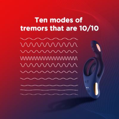 Skore Tremor Rechargeable Dual Motor Vibrating Ring 1's - Massagers And Vibrators