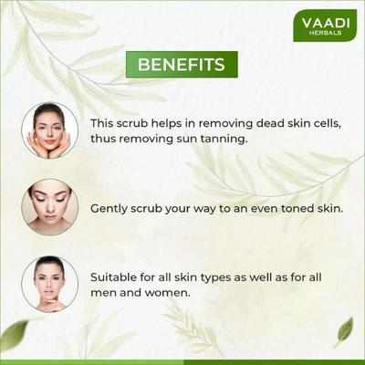 Vaadi Herbals Papaya Fairness Scrub Gel with Honey & Saffron 110 gm - Face Scrubs
