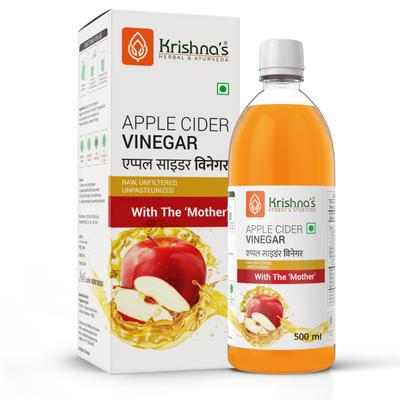 Krishna's Herbal & Ayurveda Apple Cider Vinegar 500 ml - Ayurvedic Juices