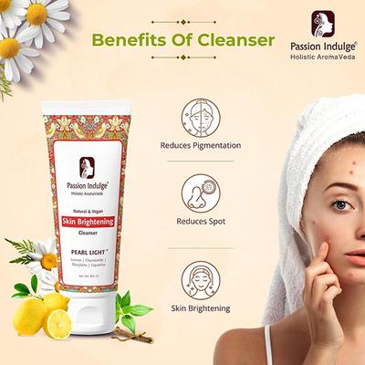 Passion Indulge PEARL LIGHT Cleanser For Spot reduction And Skin Lightening 100ML - Face Wash & Cleansers